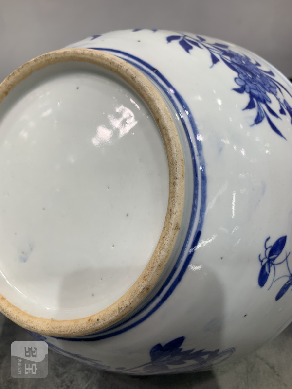 清晚期青花雉鸡牡丹纹大碗 - 图15